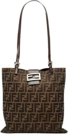 Fendi Bolso Tote de Lona Pre-owned - Pre-owned - Mujer - Marr&oacute;n - ONE SIZE