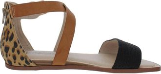Life Stride Womens Strappy Riley Sandal In Black Leopard