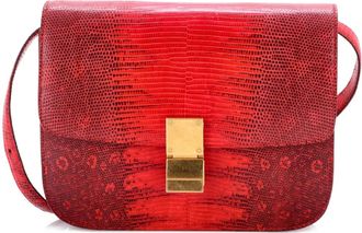 Celine Classic Box Bag Lizard Medium shoulder bag - Rood