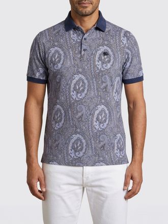 Etro Polo Shirt Men color Blue