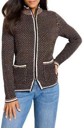 Nic+Zoe Brick Stitch Knit Jacket in Neutral Multi at Nordstrom Rack, Size Xx-Large