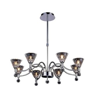 Netlighting Neptune Pendant Round 8 Light G9 Polished Chrome in Silver