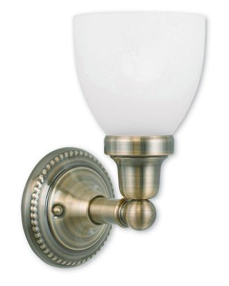 Livex Lighting Livex Classic 1-Light Antique Brass Bath-Light