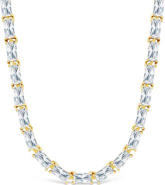 Sterling Forever Blanche Slide Tennis Necklace in Gold at Nordstrom