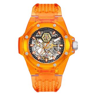 Philipp Plein Accessoires, Heren, Oranje, ONE Size, King Phantom Fire Watch