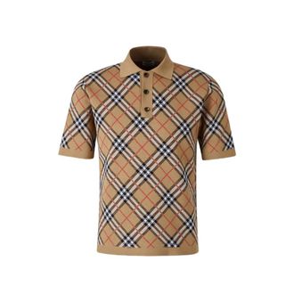 Burberry Check Cotton-blend Polo Shirt