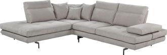 CALIA ITALIA Ecksofa »Toby Wing, Komfortsofa mit Sitzkomfort der Extraklasse, L-Form« Sitztiefenverstellung, wahlw. mit Kissen-Set,Füsse schwarz matt