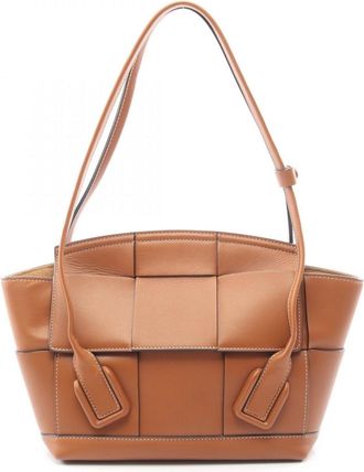 Bottega Veneta Brown Leather Handbag Tote Bag (Pre-Owned)