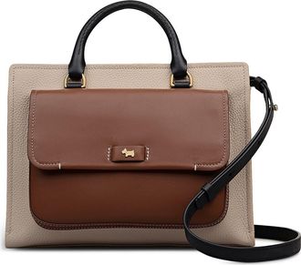 Radley London Talbot Way Medium Zip Top Leather Satchel in Porcini at Nordstrom Rack
