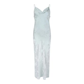 Calvin Klein Satin Slip Dress - female - Calvin Klein - Maxi Dresses - Green - XS - Dresses