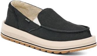 Sanuk Donna Mesa Slip-On Sneaker in Black at Nordstrom, Size 10
