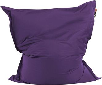 Beliani Puf Coj&iacute;n Grande Violeta Cremallera Asiento Funda Poli&eacute;ster 140 X 180 Cm Fuzzy