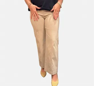 Elliott Lauren Wide Leg Crop Pants In Chino