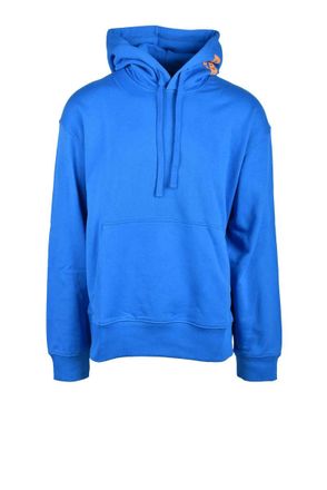 Diesel Light Blue Hooded Cotton Sweatshirt
