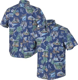 Reyn Spooner Mens Reyn Spooner Royal Kansas City Royals Scenic Tri-Blend Button-Down Shirt at Nordstrom, Size Large