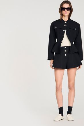 Sandro Press-stud flared shorts