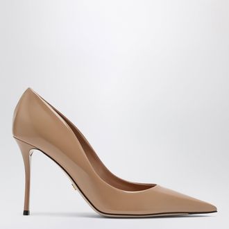 Dolce & Gabbana Dark beige patent leather pumps