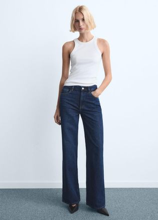 Mango Jeans Danila wide leg vita alta blu scuro - Donna - 36 - MANGO