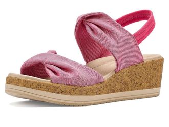Life Stride Riley Slingback Sandals Womens Wedge Shoes French Pink : 7.5 W (C)