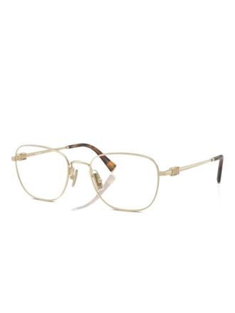 Miu Miu Eyewear Occhiali geometrici - Oro