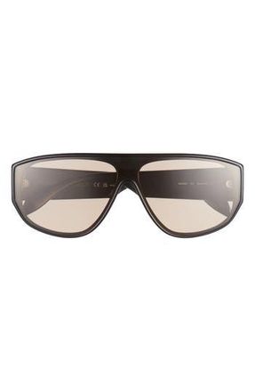 Alexander McQueen 99mm Aviator Sunglasses in Black Black Brown at Nordstrom Rack