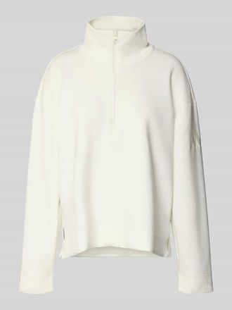 adidas Pullover mit Stehkragen und Reißverschluss in Offwhite, Größe XL