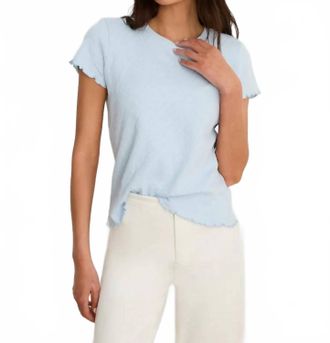 Nic+Zoe Lace Knit Tee In Sky