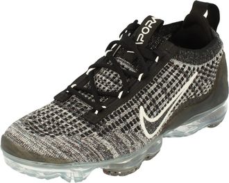 Nike W AIR Vapormax 2021 Flyknit Trainers Sneakers Shoes DH4088 (Black/Black/White 003) (Numeric_4)
