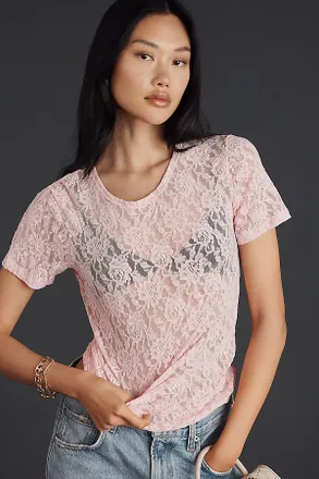 Hanky Panky Short-Sleeve Lace Tee