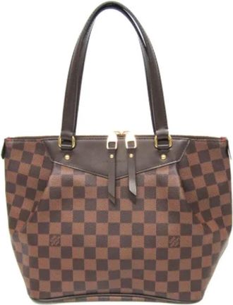 Louis Vuitton Tweedehands Canvas Louis Vuitton tassen - Dames - Vintage Shopper - Bruin - ONE Size - Vintage