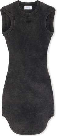 Off-white Grey Round Neck Mini Dress
