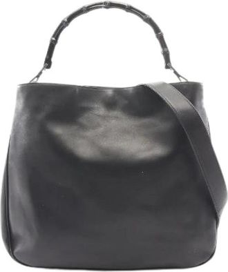 Gucci Borsa 2way in Pelle Bamboo Pre-owned - - Pre-owned - Donna - Nero - ONE SIZE