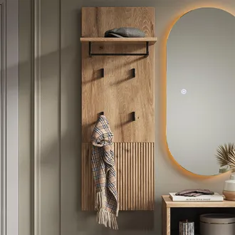 Vicco Appendiabiti Da Parete Eliza, Quercia Vichinga, 43 X 120 Cm, Vicco
