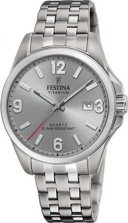 Festina F20696-2 Mens Titanium Watch - Silver - One Size