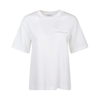 PESERICO Dames, Tops, Wit, Maat: S Katoen