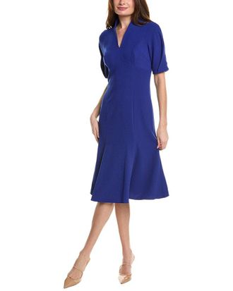 Teri Jon by Rickie Freeman Teri Jon By Rickie Freeman Pebble Crepe Midi Dress
