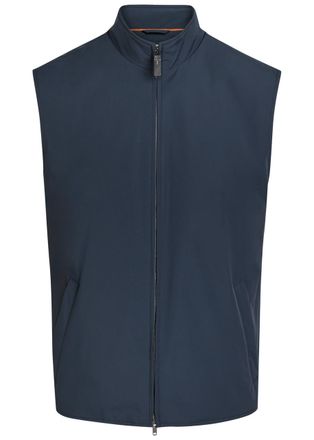 Tod's High-neck Stretch-shell Gilet - Blue - XL