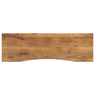 Berkfield Home Desk Top with Curve 160x50x2.5 cm Solid Wood Rough Mango in Brown