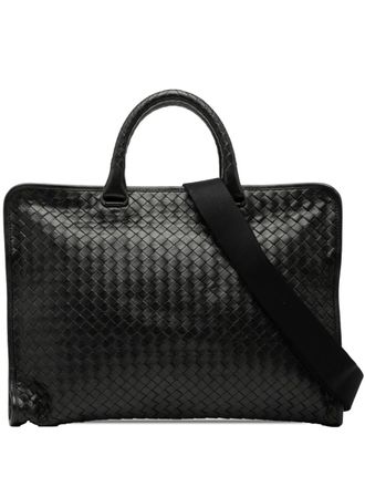 Bottega Veneta 2012-2025 Nappa Intrecciato business bag - Zwart