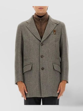 Fay tailored driving coat featuring pockets