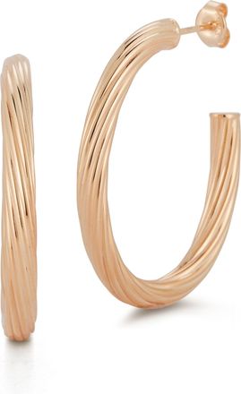 Glaze Jewelry Sterling Silver Oval Twist Hoops