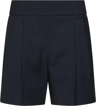 Max Mara Lightweight Woollen Cloth Shorts - female - Max Mara - Casual Shorts - Blue - 2XS - Shorts