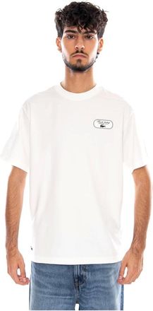 Lacoste Camiseta de Algod&oacute;n - Tops - Hombre - Blanco - L