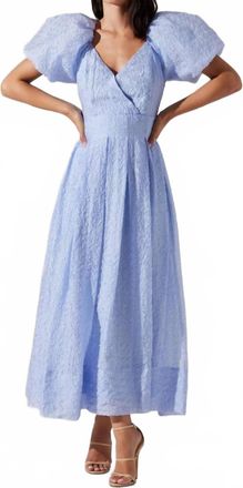 Astr Linette Midi Dress In Blue