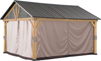 Sunjoy Direct Cortina Para Cenador De Madera De Cedro 336cm X 400cm