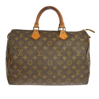 Louis Vuitton Speedy Handbag Monogram Canvas Brown Canvas Handbag (Pre-Owned)