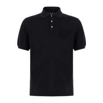 Ermenegildo Zegna Polo Shirts, male, Blue, Size: 3XL Premium Cotton Polo Shirt