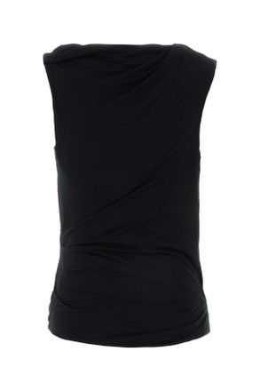 Entire studios Womens Black Stretch Jersey Top Exterior: Viscose Elastane Maglie
