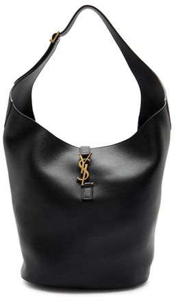 Saint Laurent Black Le 5 &agrave; 7 Hobo black leather bucket bag Size M