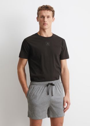 Marc O'Polo Shorty MARC OPOLO Mix N Match Cotton, Herren, Gr. XL, schwarz, grau melange, Jersey, Obermaterial: 100% Baumwolle, bequem kurz, Rundhals, Homewear-Set